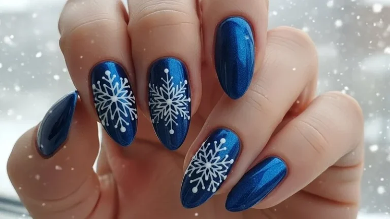 Winter Blue Nails