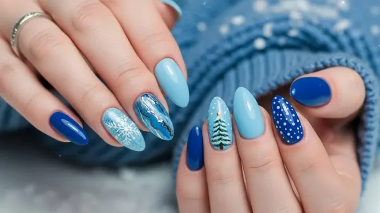 Winter Nail Ideas Blue